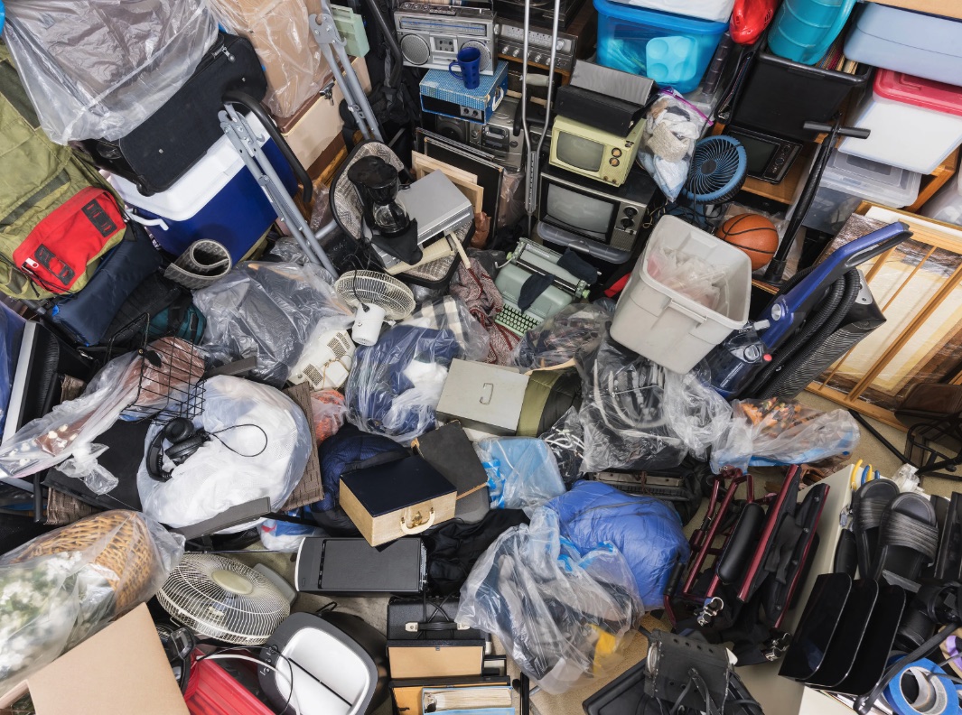 Royal Oak room before careful sorting and hoarding cleanup
